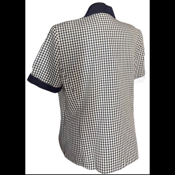 Elizabeth Williams Vintage Blouse Top Button Up Size XL Checkered Workwear - Picture 3 of 14